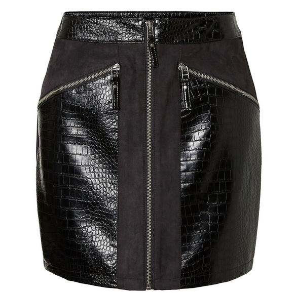 Noisy May | Faux Leather Snakeskin Mini Skirt - Picture 9 of 11